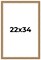 22x34 Museum-Quality Picture Frame with UV-Resistant Acrylic & Acid-Free Backing, Available in 4 Finishes - Gold, Silver, Bronze, and Black